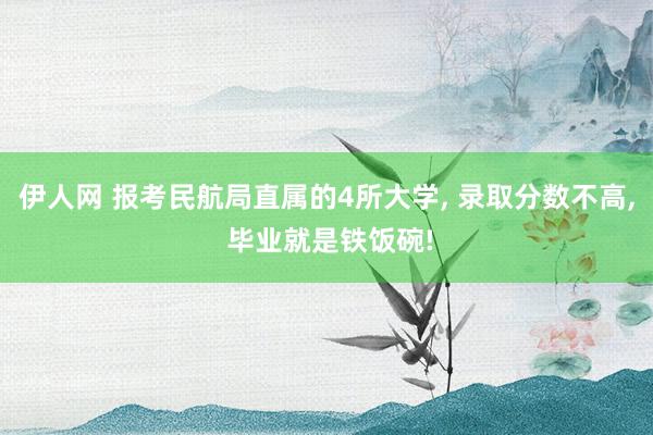 伊人网 报考民航局直属的4所大学， 录取分数不高， 毕业就是铁饭碗!