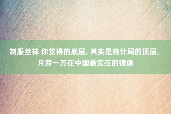 制服丝袜 你觉得的底层， 其实是统计局的顶层， 月薪一万在中国最实在的镜像