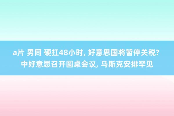 a片 男同 硬扛48小时， 好意思国将暂停关税? 中好意思召开圆桌会议， 马斯克安排罕见